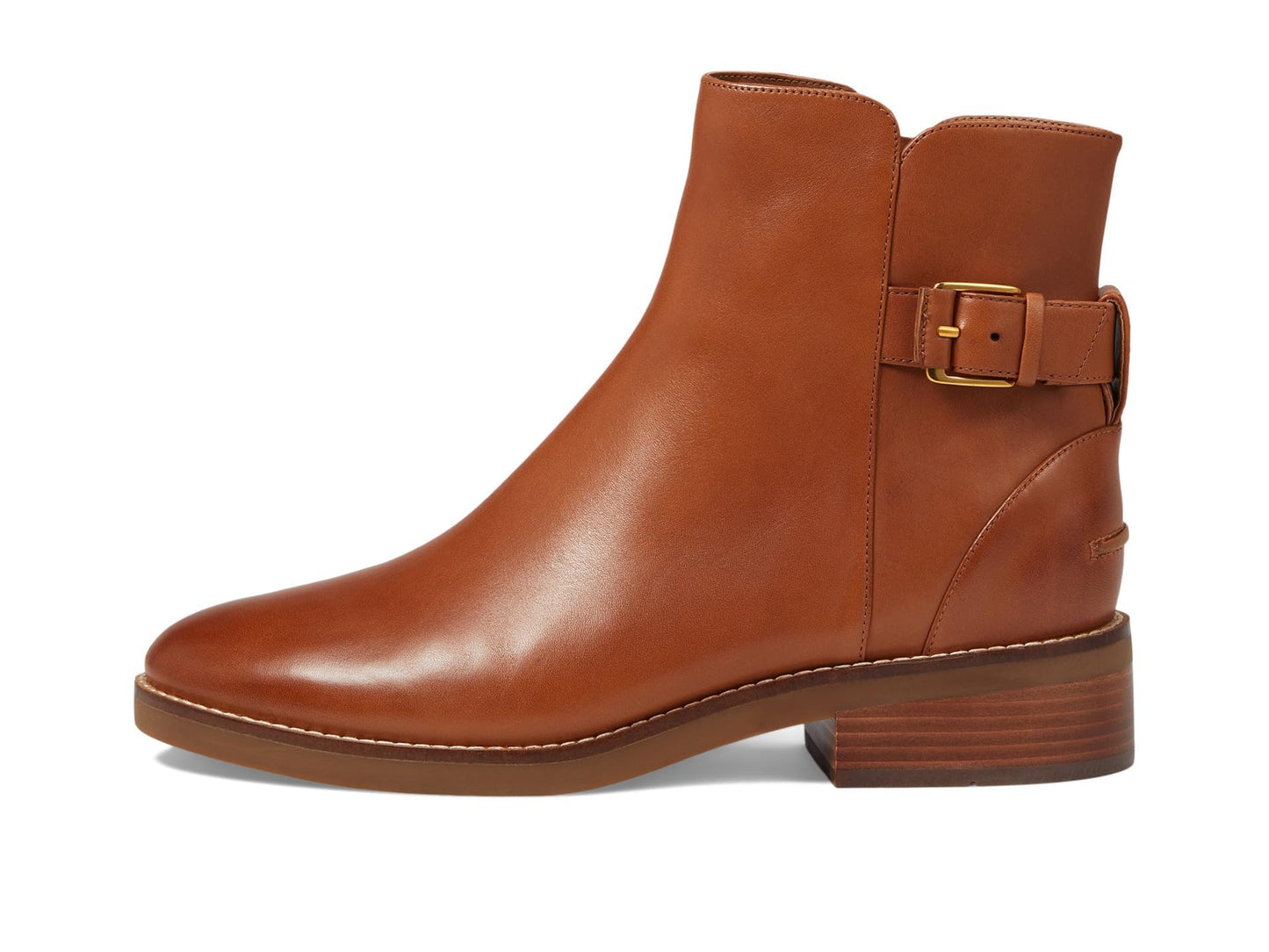 Cole Haan Womens Hampshire Buckle Bootie, British Tan Leather, 8.5-B US