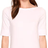 Lauren Ralph Lauren Stretch Cotton Boatneck Top White MD