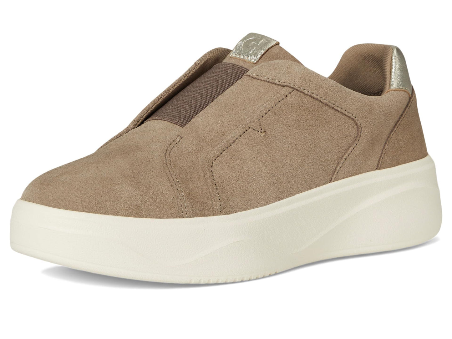 Cole Haan Womens Grandpro Demi Slip-On Sneakers, Irish Coffee Suede/Ivory, 8.5 Wide
