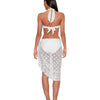 Lauren Ralph Lauren Crochet Ruffle Pareo Cover-Up White SM-MD