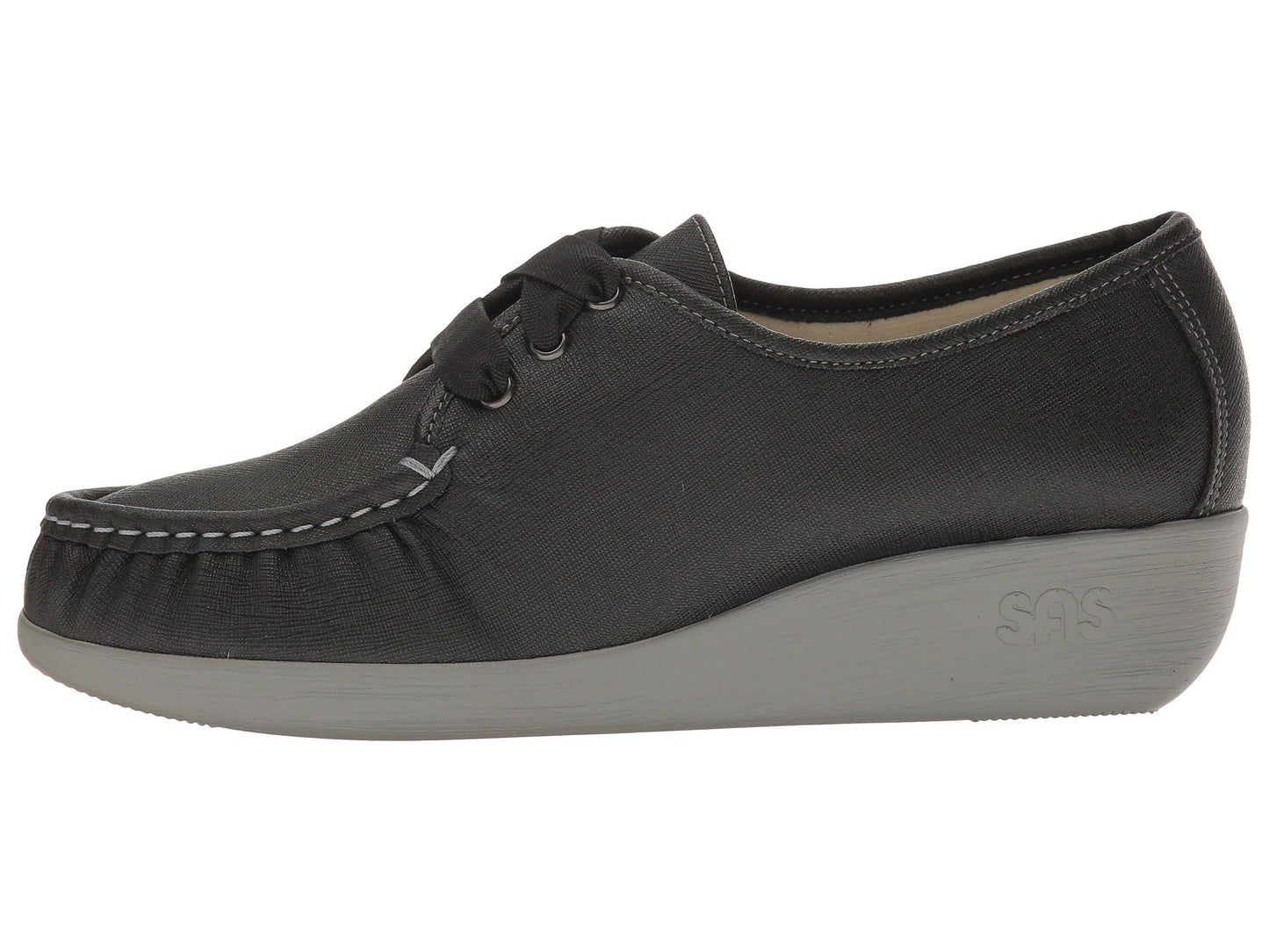 SAS Bounce Lace Up Comfort Moc Raven 8.5 N - Narrow (AA)