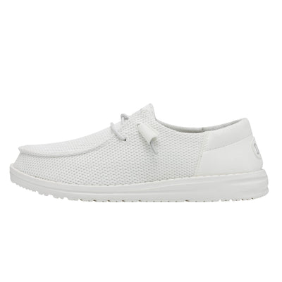 HEYDUDE Women's Wendy Funk Mono, White Size 5 | Lightweight Slip On with Cushioned Comfort and Easy On Design