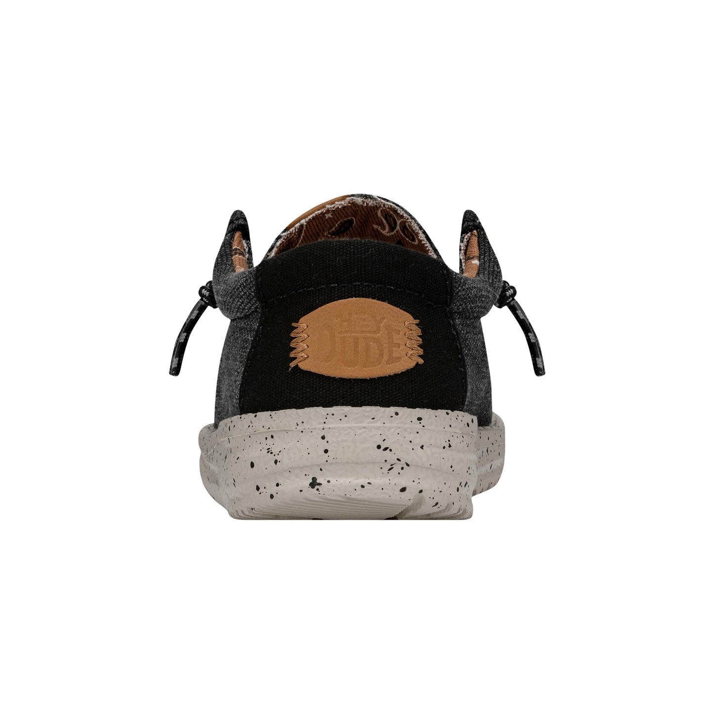 HEYDUDE Wally Toddler Washed Canvas | Boy's Loafers | Boy's Slip On Shoes | Comfortable & Light Weight Black