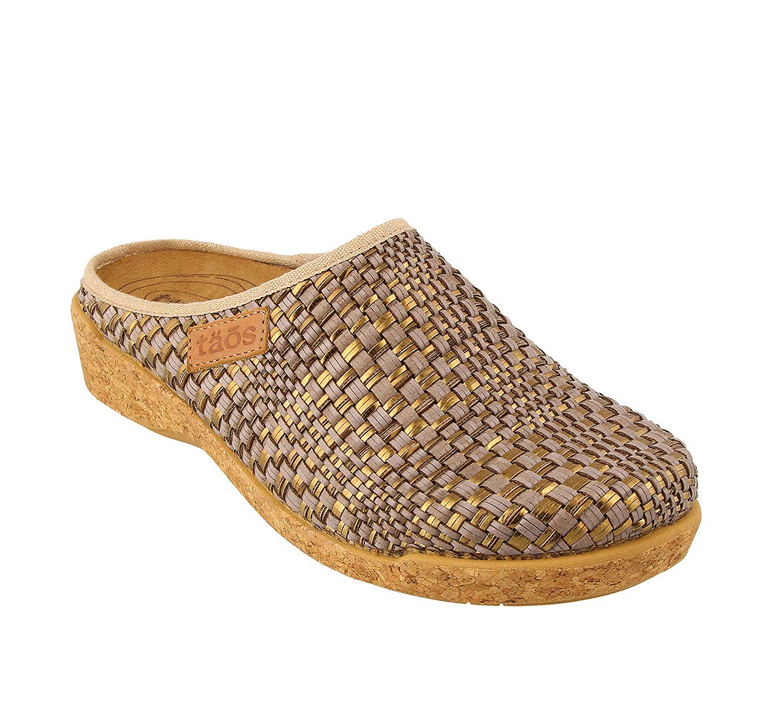 Taos Footwear Women's Primavera Dark Taupe/Bronze Clog 5-5.5 M US