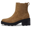 Madewell The Gwenda Platform Ankle Boot for Women in Suede - Leather Lining - Man-made Sole - Stacked Heel Toffee 5 M
