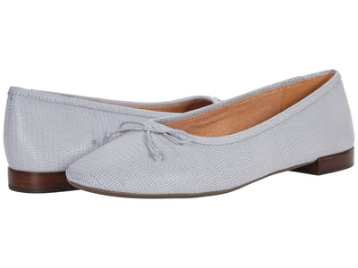 Madewell The Adelle Ballet Flat in Lizard Embossed Leather Morning Mist 6 M