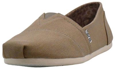 SKECHERS Women's Bobs Plush-Peace & Love Flat, Taupe, 6.5 W US
