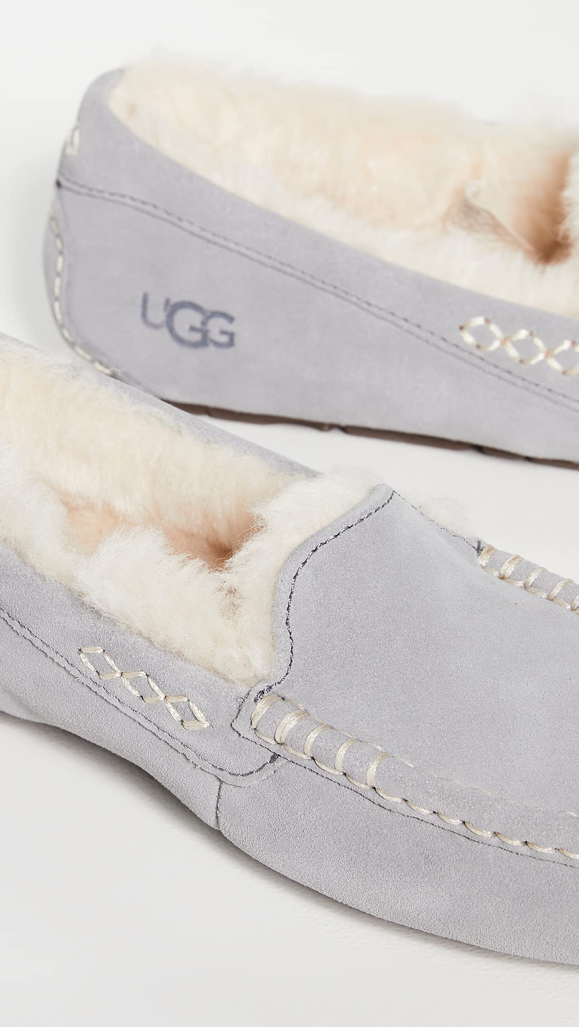 UGG Women's Ansley Slipper, Light Grey, 7