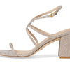 Stuart Weitzman Barelythere 75 Block Sandal Poudre 7 B