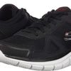 Skechers Men's Sports Shoes, Black/Red, 9.5 Wide