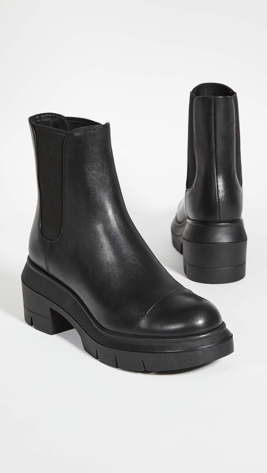 Stuart Weitzman Women's Norah Lug Sole Boots, Black, 10 Medium US