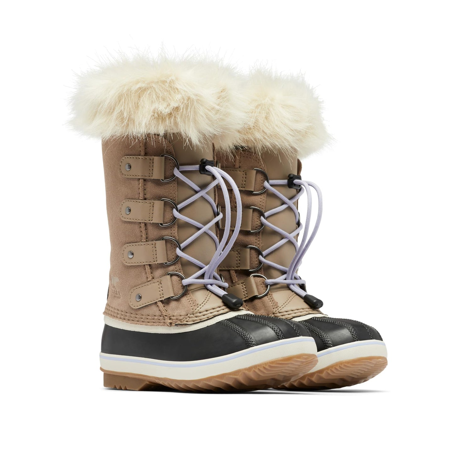 Sorel Youth Unisex Youth Joan of Arctic Waterproof Boots - Omega Taupe, Gum 2 - Size 2
