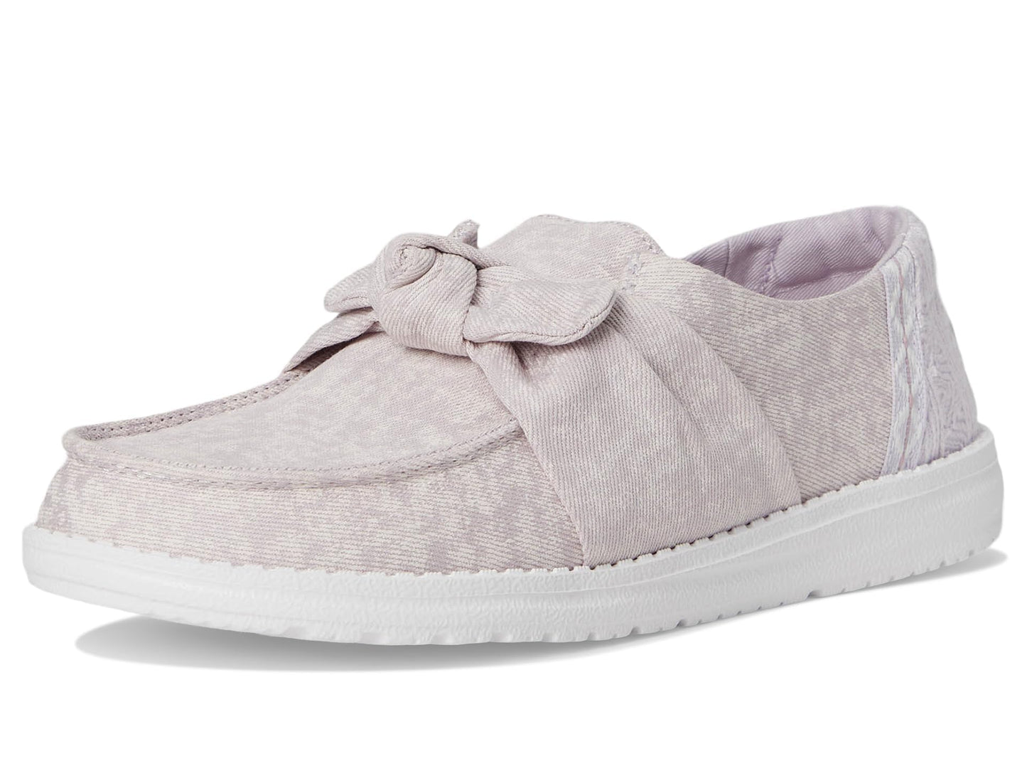 HEYDUDE Women's Wendy Bow Surf Wash Lilac 9 Medium