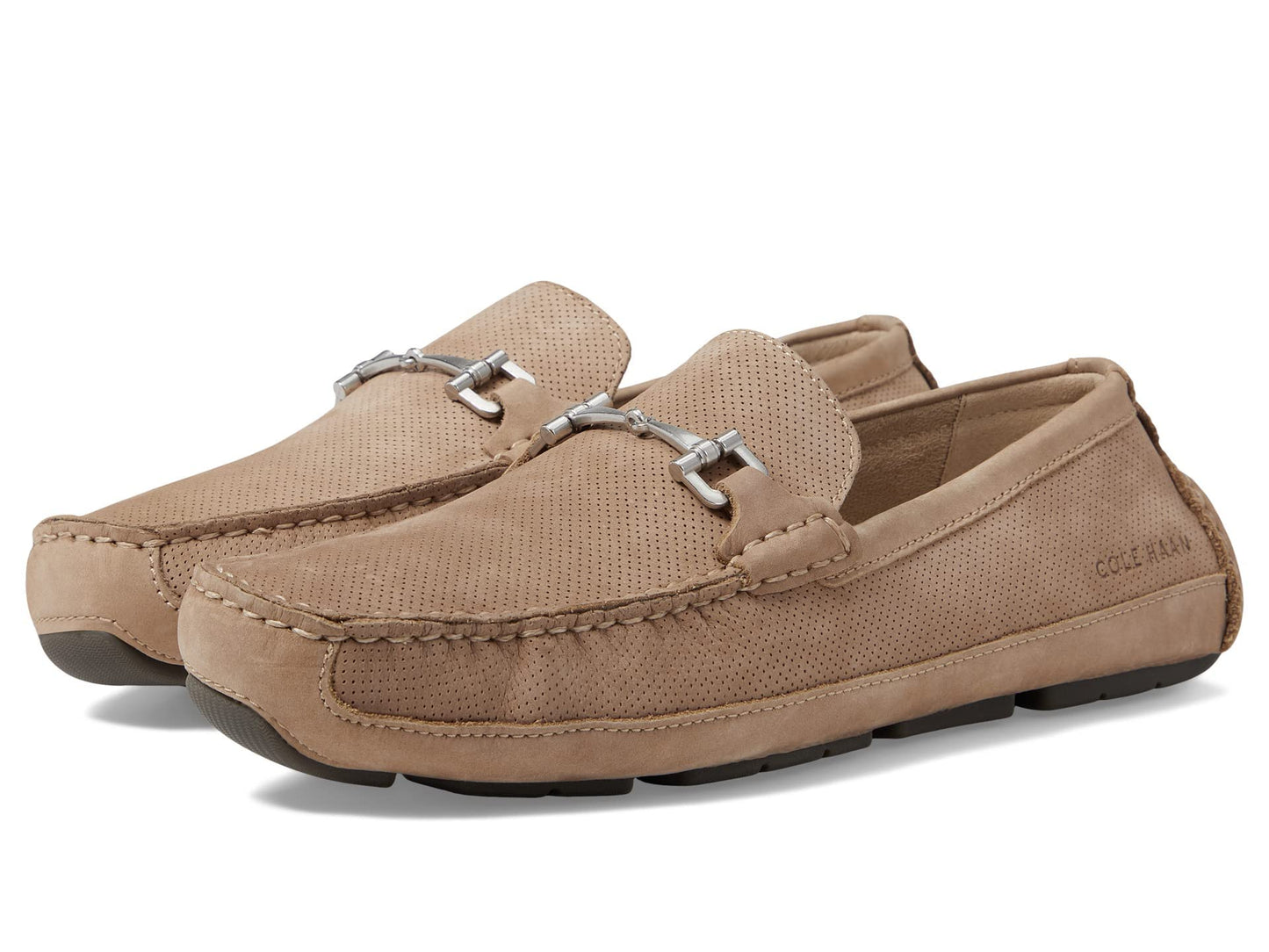 Cole Haan Wyatt Bit Driver Dune Nubuck Perf/Nicotine 10 D (M)