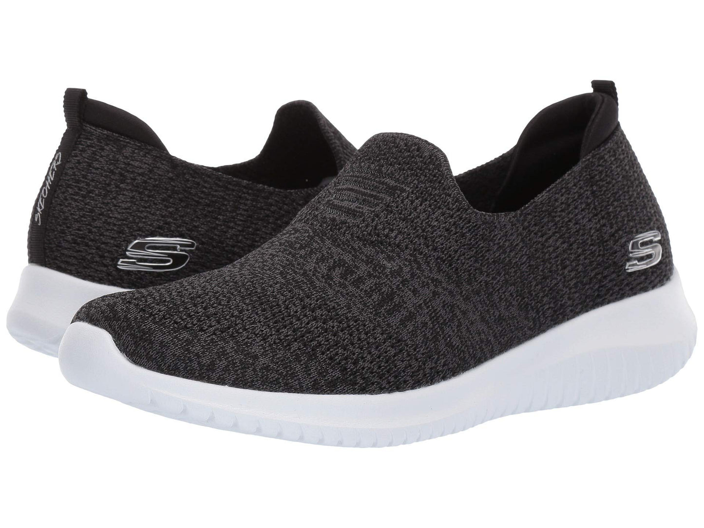 Skechers Women's Go Walk Joy - 15615 Wide, Black/White, 8 Wide
