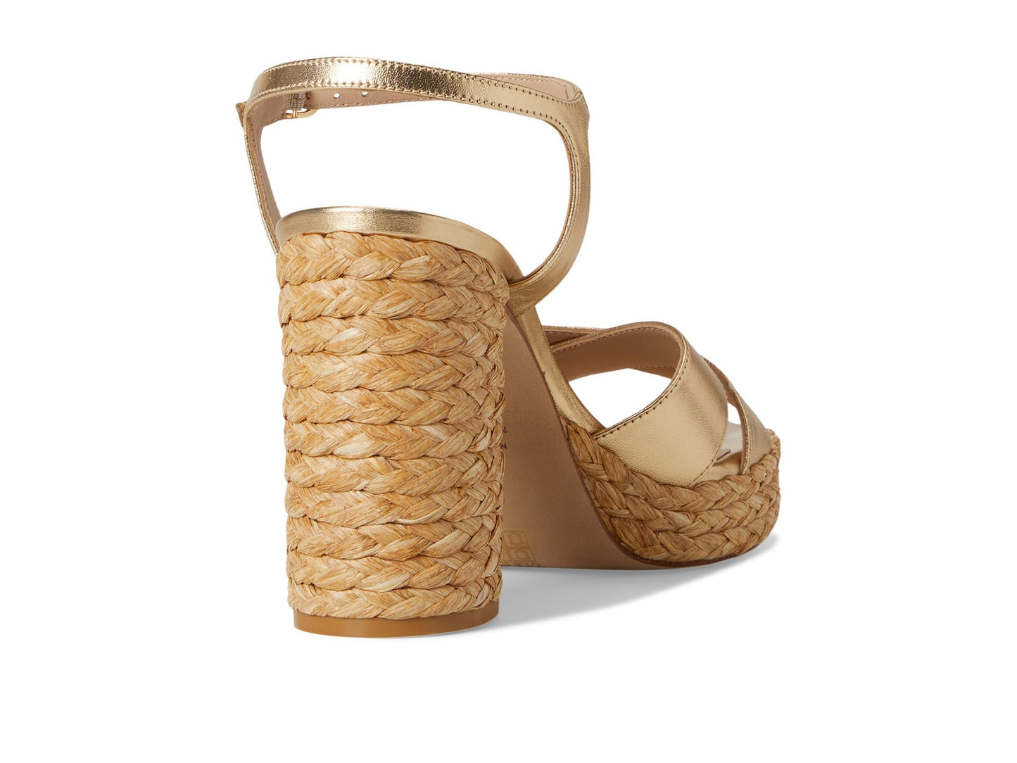 Stuart Weitzman Womens Dayna Platform Sandal Golden/Natural 7 Medium