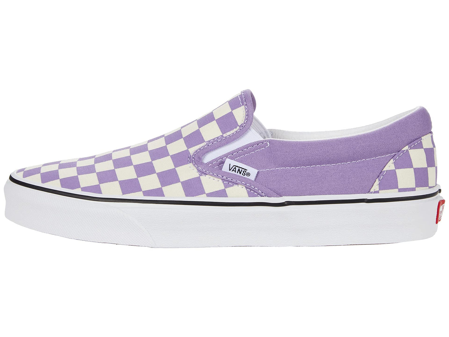 Vans Men's Classic Slip On, (Checkerboard) Chalk Violet/True White, Size 6.5