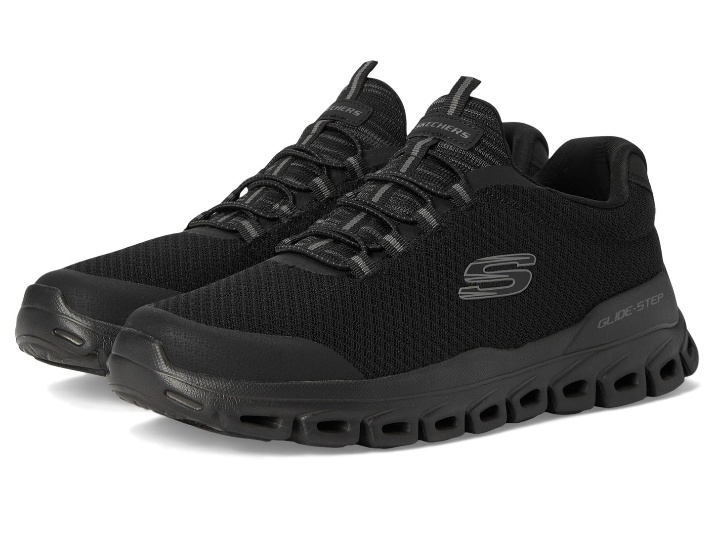 Skechers Men's Glide-Step Sylo Sneaker,Black/Black,10.5 Wide
