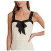 Lauren Ralph Lauren Womens Two-Tone Georgette Sleeveless Dress Mascarpone Cream/Black 12