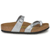Birkenstock Womens Mayari Birko-Flor Flip Flop Summer Sandals - Silver - 6-6.5