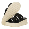 Hey Dude Delray Slide Classic - Sandals for Women - Textile and Synthetic Upper - Cotton Lining - EVA Outsole Black 8 M