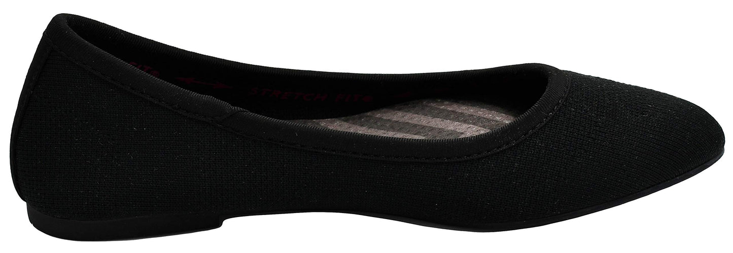 Skechers Women's Cleo Wham Black Flat 9.5 W US