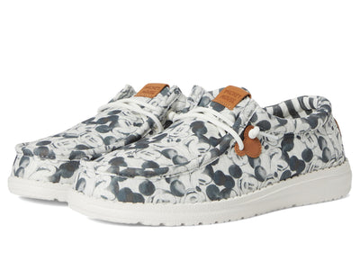 HEYDUDE Kids Men's Wally Mickey Mouse Print (Little Kid/Big Kid) Grey Multi 13 Little Kid Medium