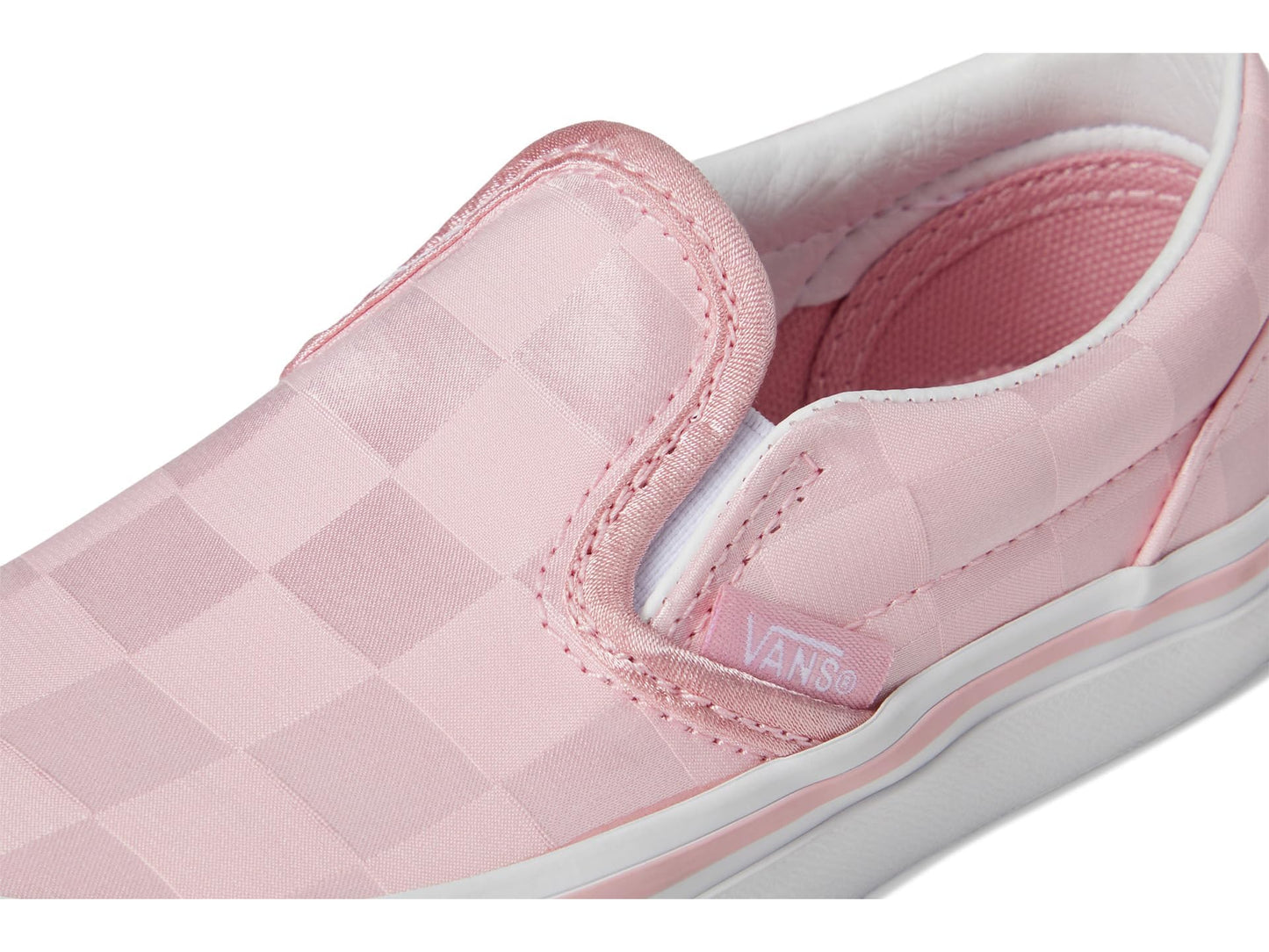 Vans Unisex Classic Slip-On Little Kid Satin Rose Pink/White 1.5 Medium