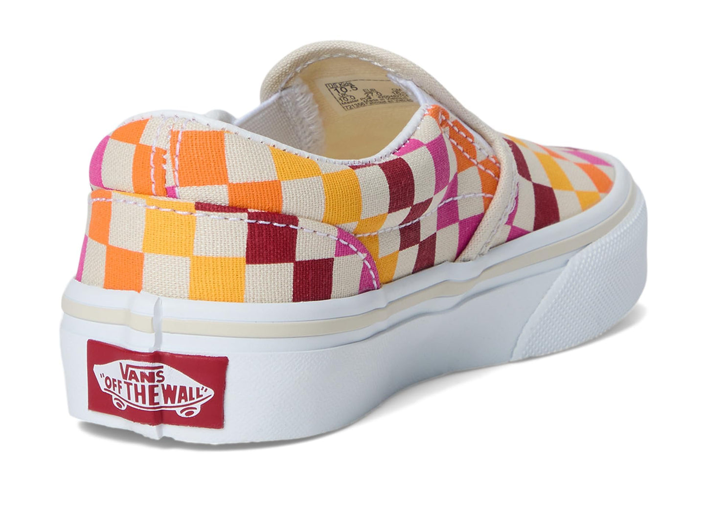 Vans Kids Unisex Classic Slip-on (Little Kid), Retro Rainbow Checkerboard, 12 Medium