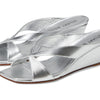 Stuart Weitzman Miami 50 Wedge Slide Silver 10.5 B