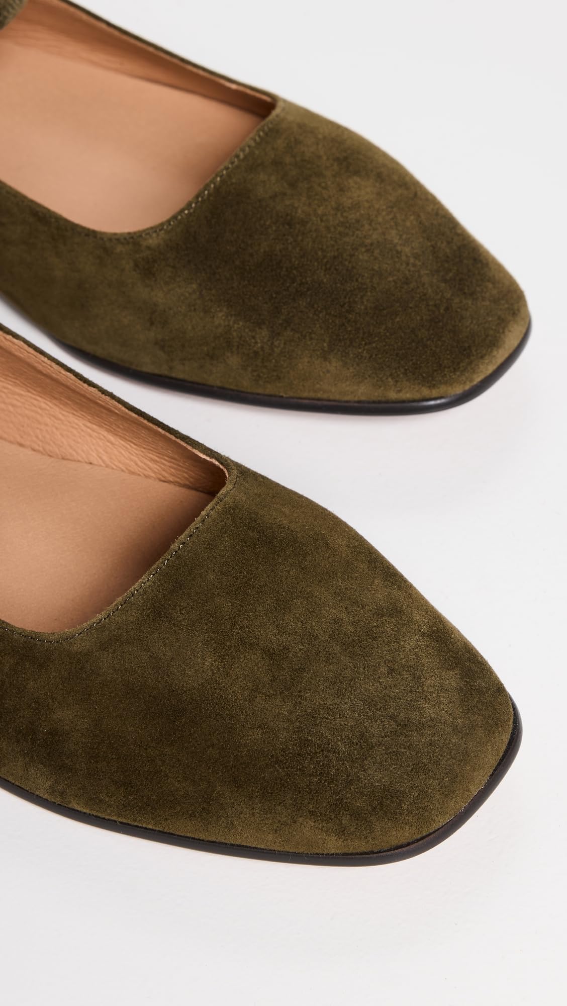Madewell Women's Greta Suede Ballet Flats, Shaded Olive, 6 Medium US
