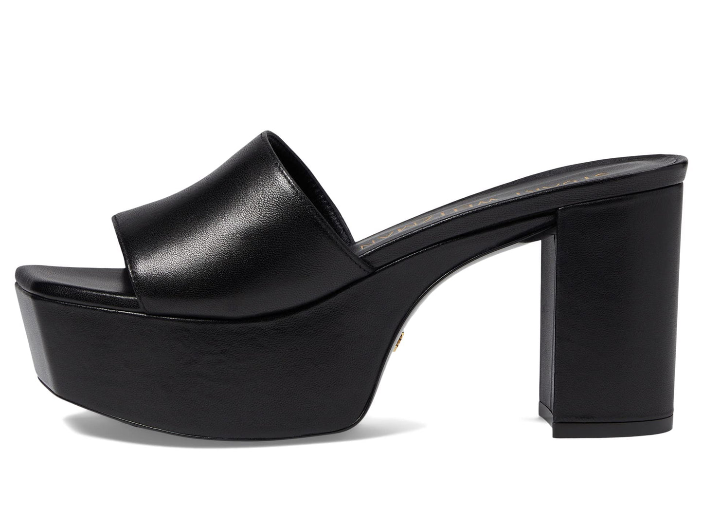 Stuart Weitzman Squarehigh Platform 95 Slide Black 9 B