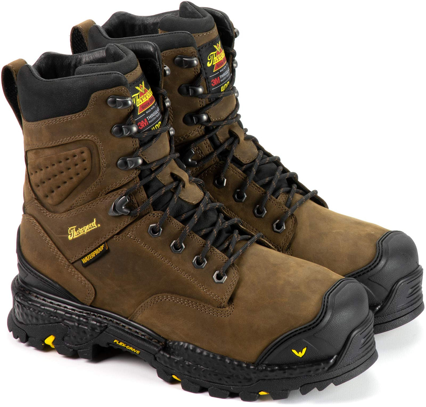 Thorogood Infinity FD Series 8” Waterproof Composite Toe Work Boots for Men with Full-Grain Leather, 400g Insulation, and Slip-Resistant Outsole; EH Rated, Studhorse - 11 M US