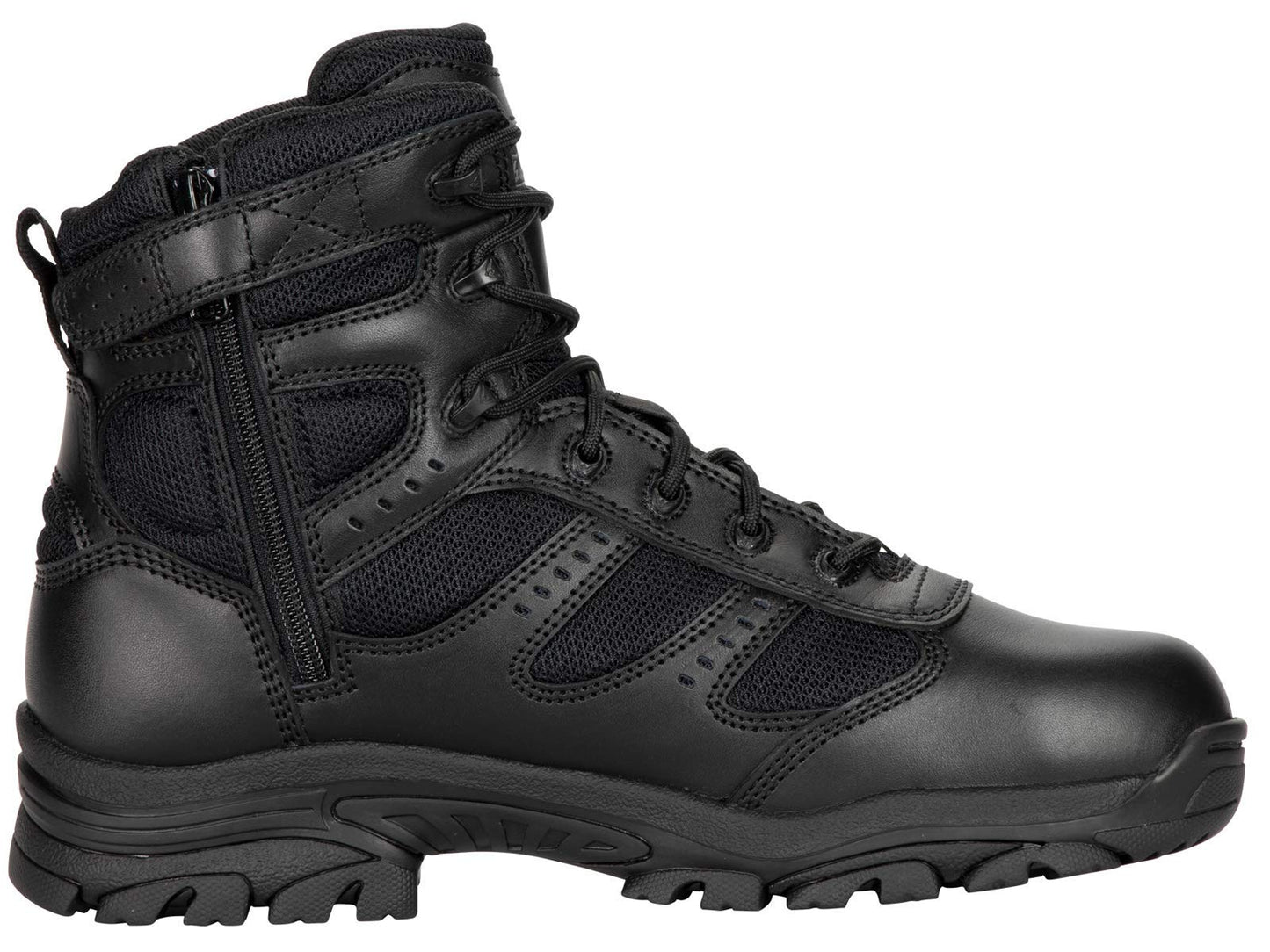 Thorogood 804-6190 Men's Deuce Series 6'' Waterproof Tactical Side-Zip Composite Safety Toe Shoe, Black - 6 W