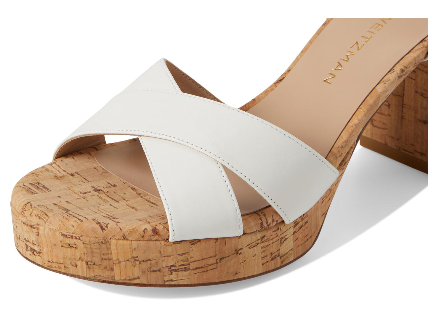 Stuart Weitzman Womens Dayna Platform 80 Cream 8.5 M