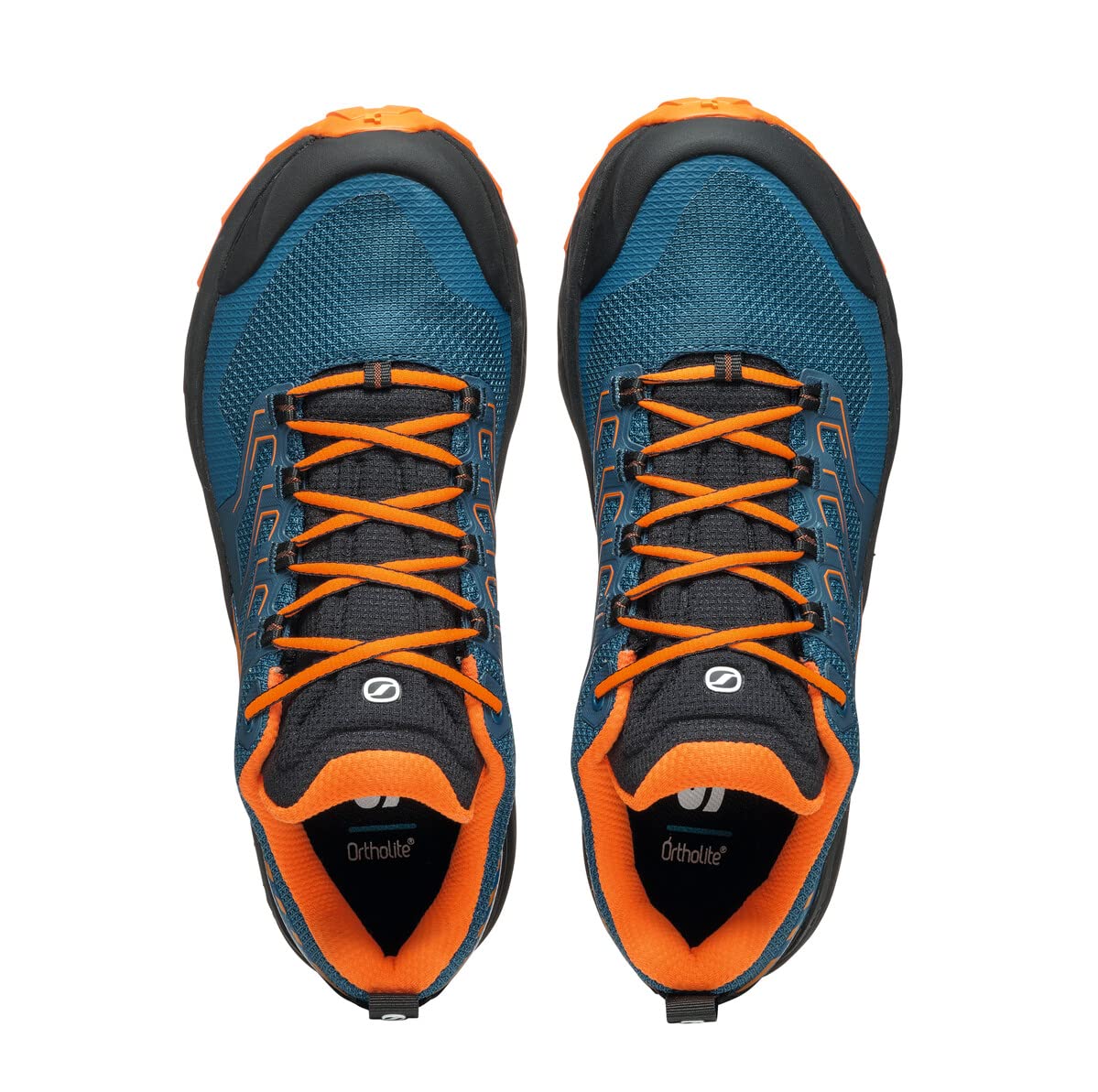 SCARPA Men's Rush 2 GTX Waterproof Gore-Tex Shoes for Hiking - Cosmic Blue/Orange - 10-10.5 Women/9-9.5 Men