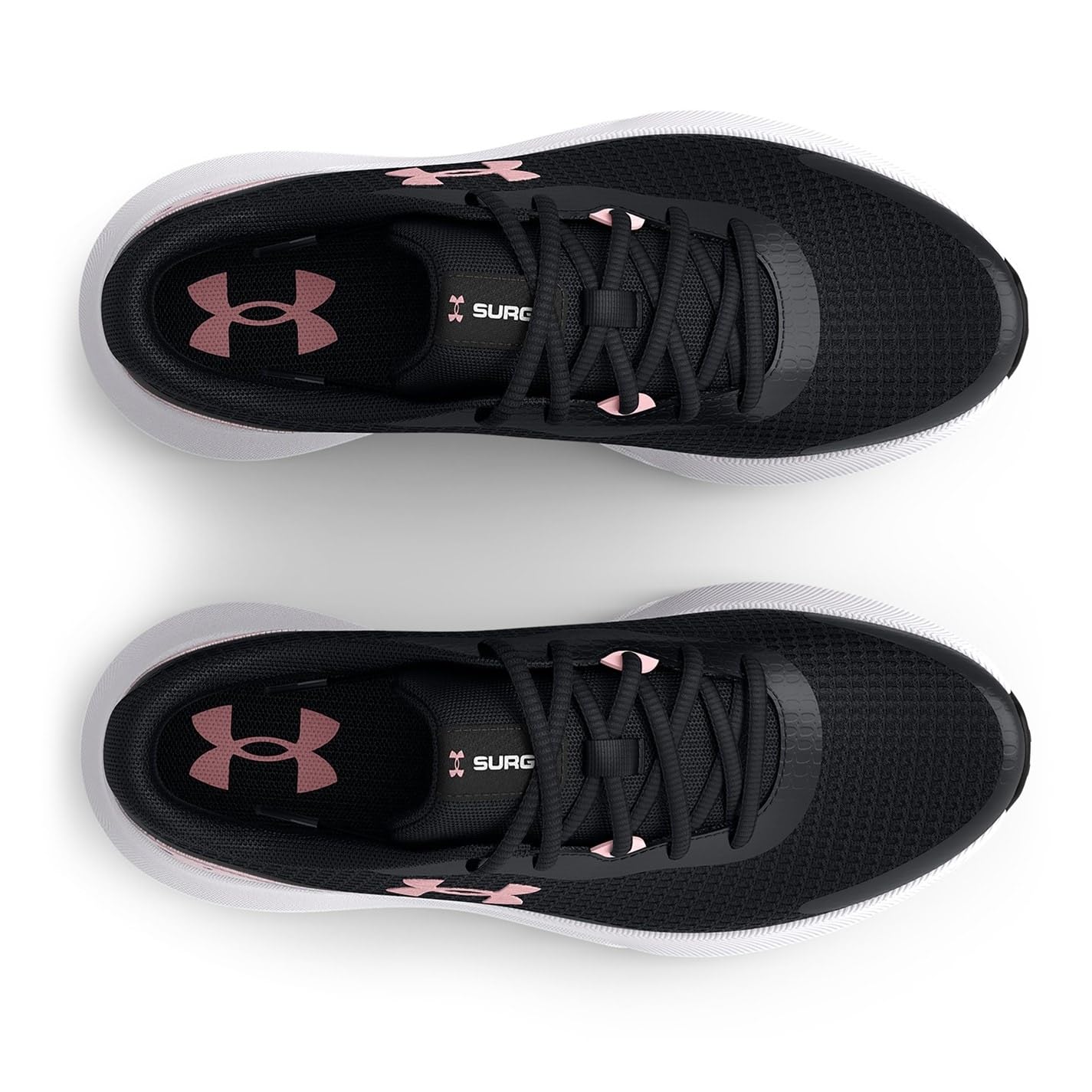 Under Armour Womens Surge 3 Running Shoe, (007) Black/Prime Pink/Prime Pink, 10 US