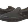 Vans Kids Unisex Classic Slip On, Black/Black, Size 3 Little Kid