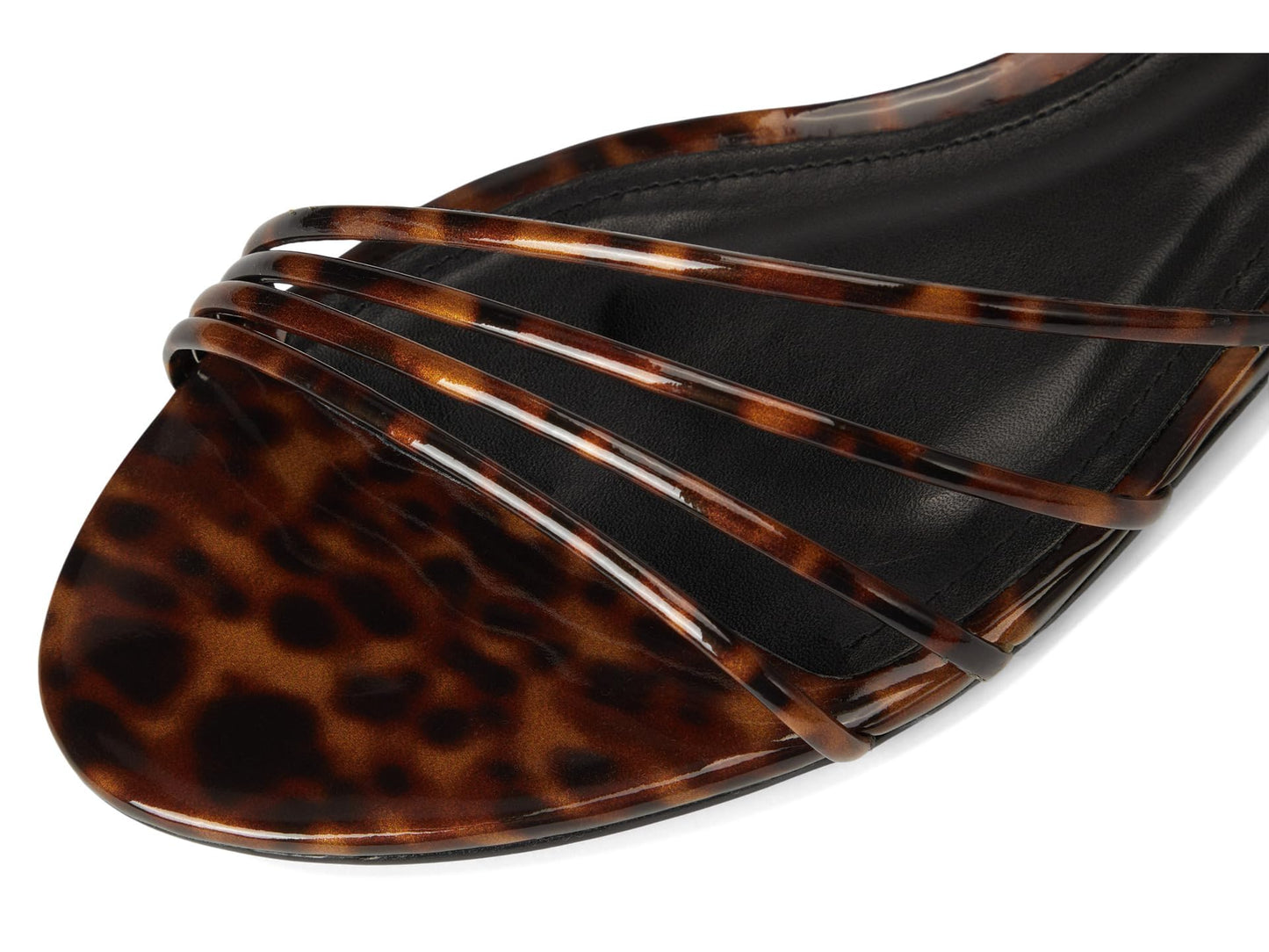 Schutz Women's Inez Flat Brown/Tortoise 5.5 Medium