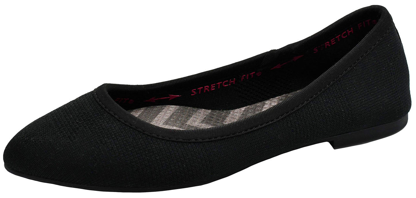 Skechers Women's Cleo Wham Black Flat 9.5 W US