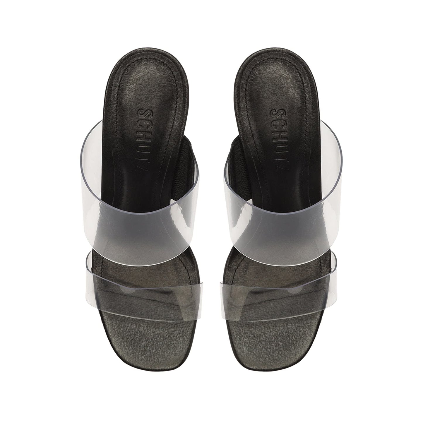 SCHUTZ Victorie High Block Transparente (Black) 6.5 M