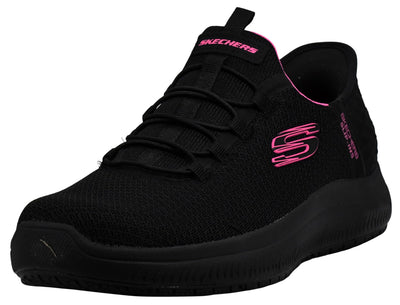 Skechers Women's Slip-Ins: Summits Sr - Enslee Shoes, Black/Hot Pink, 9.5 W
