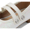 Sam Edelman Girls Maeve Button G (Little Big Kid) Ballet Flat, White, 2
