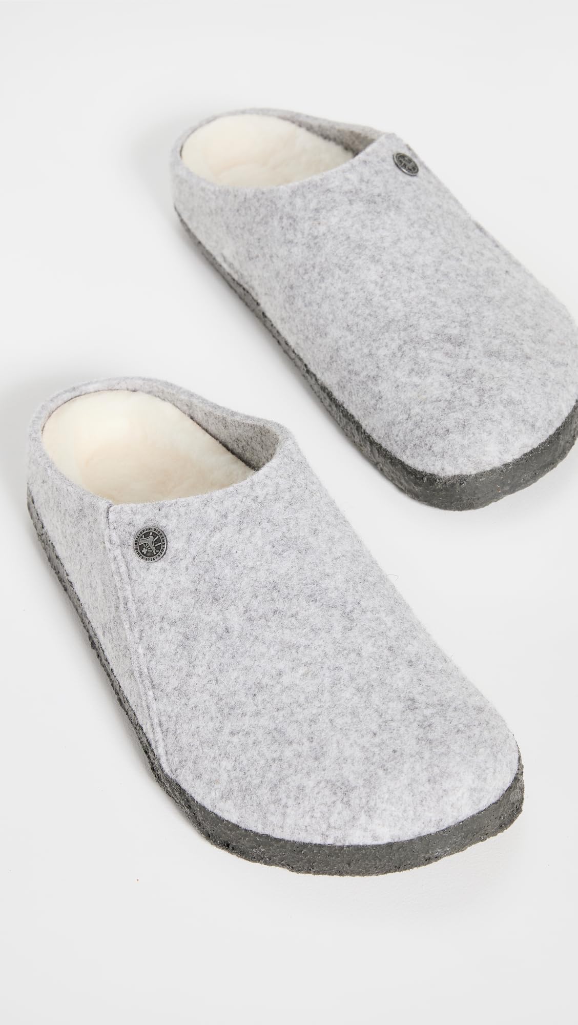 Birkenstock Men's Zermatt Shearling Shoes, Light Grey/Natural, 8 Medium US