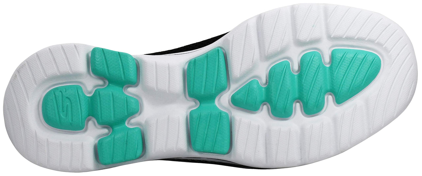 Skechers Women's GO Walk 5-Prized Sneaker, Black/Aqua, 9.5 M US