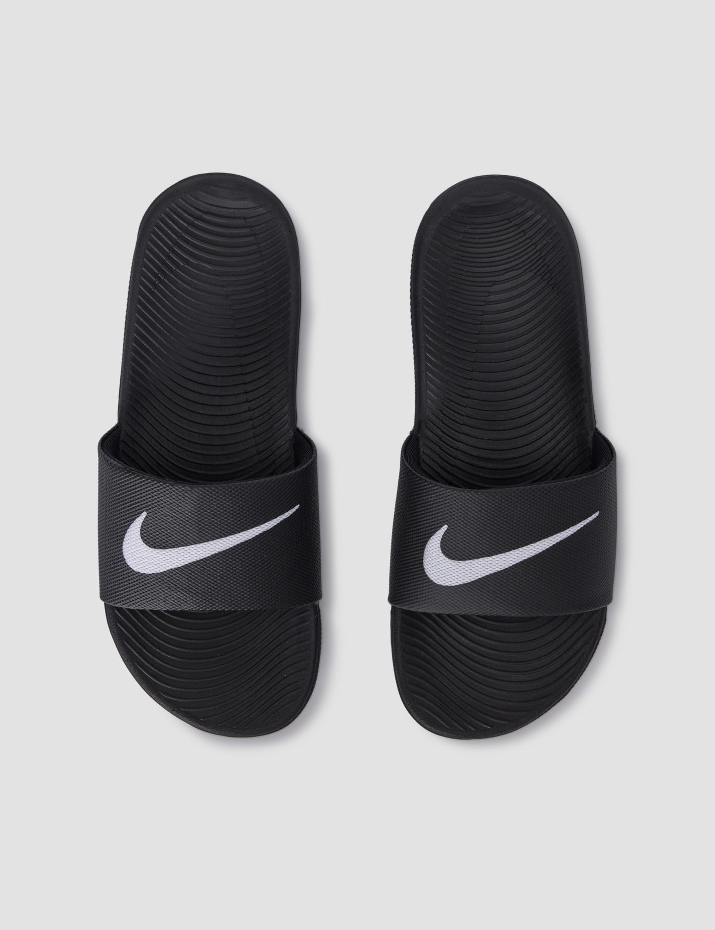 Nike Little/Big Kid's Kawa Slides, Black/White, 12C
