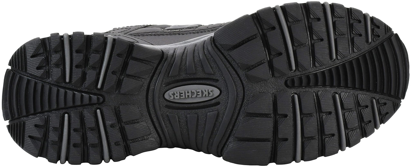 Skechers Men's Energy Afterburn Lace-Up Black/Charcoal Sneaker 8.5 W US