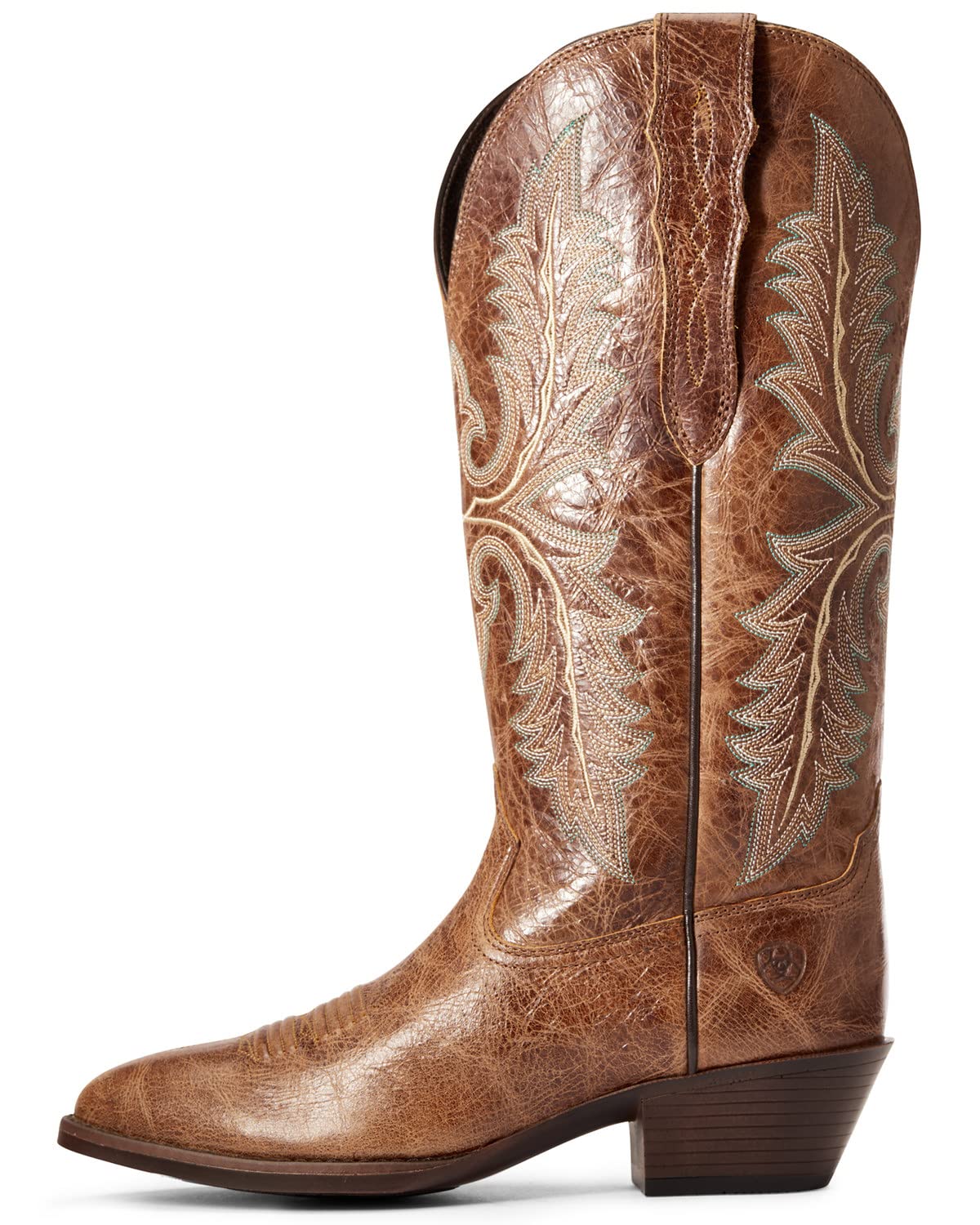 ARIAT Women's Heritage Elastic Calf Western Boot Round Toe Black 6 M US