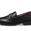 Marc Joseph New York Nancy LN - Shoes for Women - Signature Resin Bit Buckle - Arch Support - Leather Upper Black Nappa 8.5 M