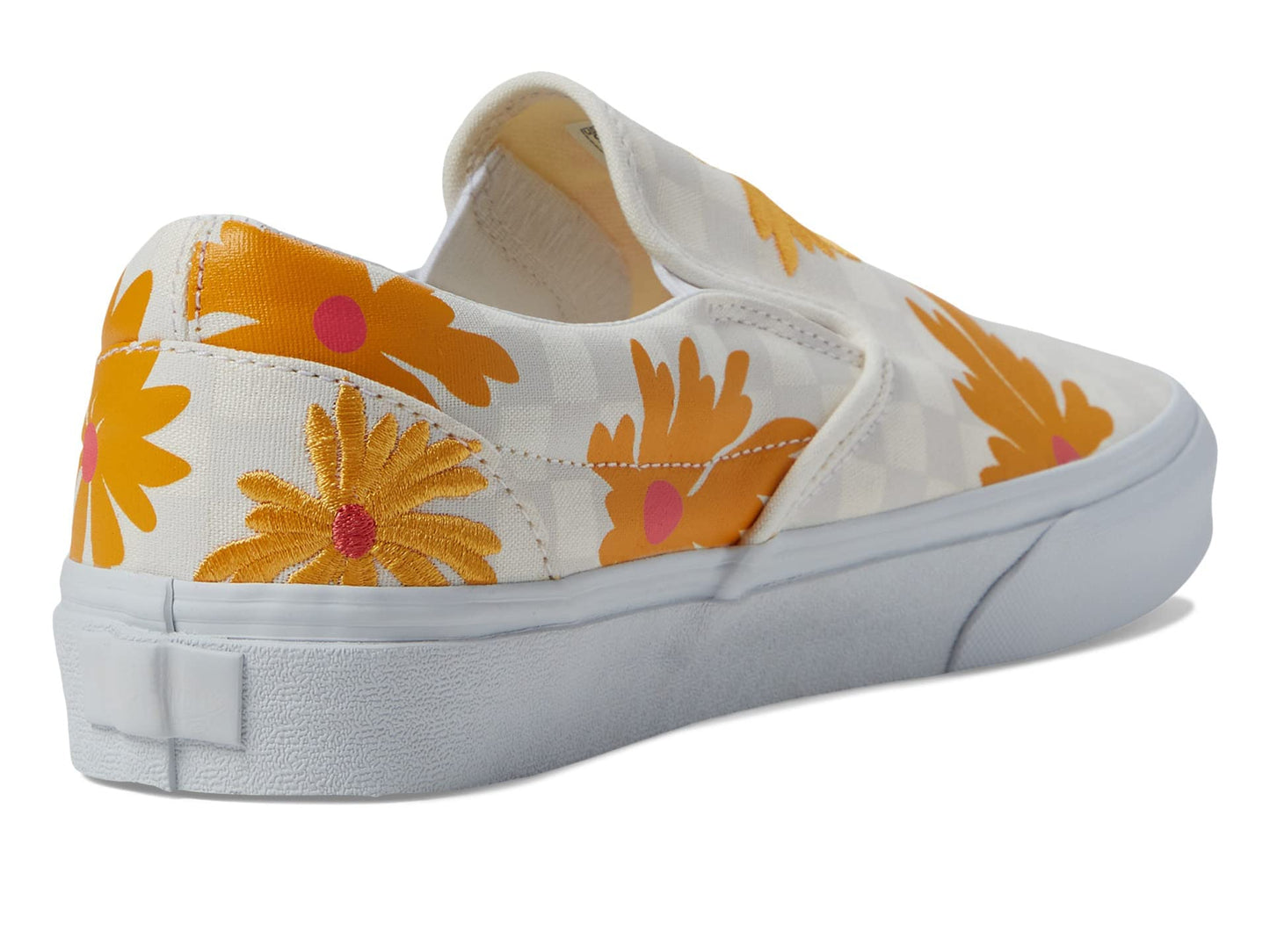 Vans Classic Slip-On™ Checkerboard Floral Blanc De Blanc Men's 5, Women's 6.5 Medium